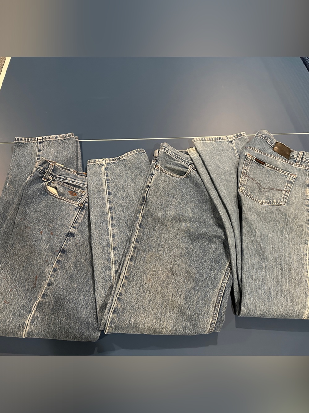 Harley-Davidson Light Blue Denim Bootcut Jeans. 3 pair
